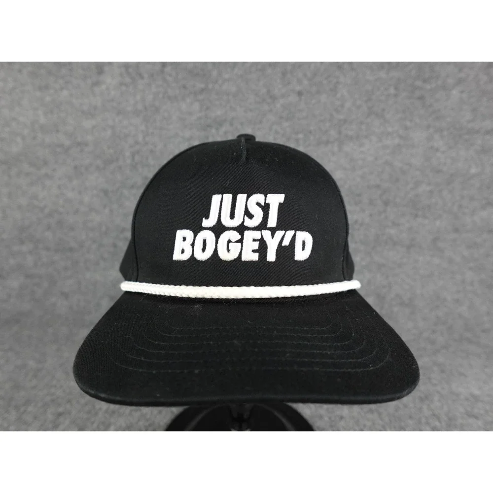 Green Goat Just Bogeysd Black Rope Golf Hat Snapback‎